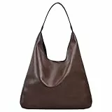 TIAASTAP Groß Handtasche für Damen Weiche Leder Tote Bag Shopper Tasche Damen Schultertasche Hobo Bag Shoulder Bag Uni Tasche Beuteltasche Tragetasche Umhängetasche mit klein Geldbörse