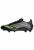 Adidas Unisex F50 League Firm Ground Football Boots, Core Black/Iron Metallic/Lucid Lemon, 39 1/3 EU