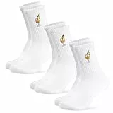 Niofind Tennissocken für Damen & Herren, Lustige Baumwoll-Sportsocken mit Aperol Motiv, 3 Paar Statement Socken mit Cocktails, Weihnachtssocken Geschenk für Männer & Frauen