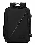 American Tourister Take2Cabin - Ryanair Kabinentasche 40 x 25 x 20 cm, 24 L, 0.40 kg, Handgepäck, Flugzeug Rucksack S Underseater, Schwarz (Black)