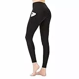 LOS OJOS Damen Shades Colors Leggings, Schwarz, XXL EU