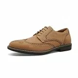 Finishing & Sewing Herrenschuhe mit Flügelspitze, klassischer Brogue-Stil, Oxford-Schnürschuhe (Kamel Wildleder, Erwachsene, Herren, 40, Numerisch, EU Schuhgrößensystem, M)