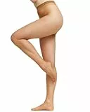 Nur Die Transparent 15 DEN Fein-Strumpfhose seidig glänzende Optik Komfortbund feine Naht unsichtbar Damen, amber, L