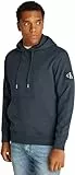 Calvin Klein Herren Hoodie Badge mit Kapuze, Ink (Blau), XXS