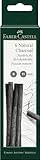 FABER-CASTELL 129398 - Zeichenkohle Pitt natürlich, 6 Stück, 6-11 mm