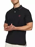 Indicode Herren Wallo Poloshirt aus Baumwolle | Herrenpoloshirt Polokragen Baumwollshirt Black, XXL
