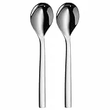 WMF Nuova Müslilöffel Set 2-teilig, 16,5 cm, Joghurtlöffel, Müsli Löffel Cromargan Edelstahl, Teelöffel, Kaffeelöffel poliert spülmaschinengeeignet