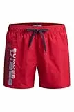 Camp David Herren Badehose mit Logo Print Flight Red, XL