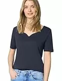 Damen Basic T-Shirt mit Herzausschnitt