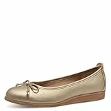 MARCO TOZZI Damen Ballerinas Runde Spitze mit Schleife, Gold (Gold), 39 EU