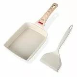 PaxCulina Tamagoyaki Pfanne - Japanische Omelettpfanne, Aluminium Antihaftpfanne 19x15 cm, Antihaftbeschichtung, inkl. Silikon-Pfannenwender, für Alle Herdarten, Backofen und Spülmaschine