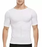 SLIMBELLE Shapewear Herren Kompressions Shirt Figurformende Bauchweg Unterwäsche Unterhemd Shape Untershirt Body Shaper Tight Elastische Weste Schlank Miederbody Taillenformer Ärmeln Bauch Top Männer