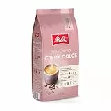 Melitta BellaCrema Crema Dolce Ganze Kaffee-Bohnen 1kg, ungemahlen, Kaffeebohnen für Kaffee-Vollautomat, sanfte Röstung, geröstet in Deutschland, Stärke 2