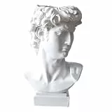 NUOBESTY David Statuen Stiftebox aus Kunstharz mit Kreativem Design und Weißer Farbe Dekoratives Aufbewahrungsobjekt für Terrasse und Balkon