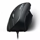 Perixx 11209 PERIMICE-515 II Ergonomische Vertikale Maus - 1000/1600 DPI - Natürliches vertikales Design für Rechtshänder, Schwarz