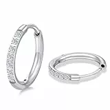 Limerencia Titan Reif-Ohrringe für Damen Herren, G23 Medizinische Hypoallergen Gesundheitsstecker ohrstecker, 8-14MM Ohrringe für empfindliche Ohren Mode Damenschmuck (10mm, Weiß)