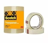 Scotch Transparentes Klebeband, 6 Rollen - 25mm x 66m - Durchsichtiges Allzweckband für Schule, Heim und Büro