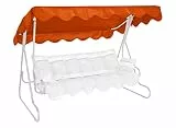 ANGERER Freizeitmöbel GmbH Hollywoodschaukel Sonnendach - passend für viele 3-Sitzer Hollywoodschaukeln - Schaukeldach Made in Germany (PE Terracotta, 210 x 145 cm)