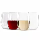 hotder Wassergläser Trinkgläser Saftgläser 470ml Tritan-BPA-Frei ohne stiel Kunststoff-Weingläser 4er Set | Longdrinkgläser spülmaschinenfest hohe Bruchresistenz | Perfekt für zu Hause,Partys