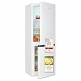 Exquisit Kühl-Gefrierkombination, 144 cm Höhe, Kühlschrank mit Gefrierfach, 4-Sterne-Gefrieren, 157 Liter, Schnellkühlen, KGC5231-60-E-050C weiss