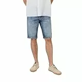 Pepe Jeans Herren Jeans Short Straight Short Cash Mid Waist Regular Fit - Blau W29-W40 Stretch, Größe:W 31, Farbe:PM80000385VT Blue Denim