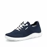 Remonte Damen Low-Top Sneaker D3G02, Frauen Halbschuhe,lose Einlage,Laufschuhe,straßenschuhe,Strassenschuhe,Sportschuhe,blau Kombi (14),45 EU