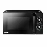 Toshiba MW2-MG20PE(BK) Mikrowellenherd 700 W mit knuspriger Grill- & Kombigarfunktion, 5 Leistungsstufen, 1000 W Grillleistung, Schwarz