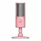Razer Seiren X - USB Kondensator-Mikrofon für Streaming (Kompakt mit Schockdämpfer, Superniere Aufnahmemuster, latenzfrei, Stumm-Taste, Kopfhörer-Anschluss) Quartz