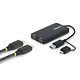 StarTech.com USB-C(A) zu Dual-HDMI Monitor-Adapter für M1 M2 M3 M4 macOS, Windows,ChromeOS mit 4K30 und 1080p Ausgängen, USB 3.0 oder C HDMI Splitter und Display-Erweiterung, SMI Treiberinstallation