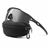 suoso Sportbrille-Fahrradbrille-Herren-Damen-Polarisierte-Sonnenbrille-Sunglasses-Men-Women-UV400 Schutz-Schnelle Brille Rave,D02-Schwarz-Grau
