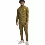 Under Armour Herren Rival Knit Track Suit, zweiteiliger Jogginganzug mit Hose und Sweatjacke, schnelltrocknender Trainingsanzug aus weichem Stricktrikot,Canteen Green/Field Khaki/Field Khaki,MD