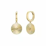 NOELANI Creolen 925 Sterling Silber Damen Ohrschmuck, mit Zirkonia synth., 2,5 cm, Gold, Kommt in Schmuck Geschenk Box, 2031649