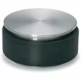 blomus -STOP- Türstopper aus Edelstahl, 1 KG schwere Ausführung, gummiert für jeden Untergrund, Türpuffer, hochwertige Verarbeitung (H / B / T: 4,5 x 9 x 9 cm, Edelstahl, 68307), Silber