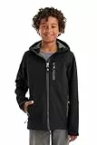 killtec Jungen Softshelljacke/Outdoorjacke mit Kapuze Jungen Softshelljacke, schwarz, 176, 43198-000