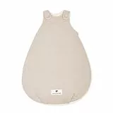Julius Zöllner Babyschlafsack gefüttert Musselin 2,5 TOG Gr. 50/56 | 100% Baumwollmusselin | Oeko-TEX Standard 100 | Sand