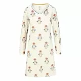 Pip Studio Damen Nachthemd Nachtkleid Dana Long Sleeve Nightdress Tanaka, Farbe:Weiß, Artikel:-501 White, Größe:S