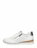 MARCO TOZZI Damen Sneaker flach mit Reißverschluss Vegan, Weiß (White Comb), 40 EU