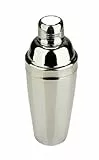 Olympia 3-teiliger Cocktail-Shaker Cobbler C581, silberfarbener Edelstahl, Profi-Barkeeper Cocktail, Getränke-Shaker, Barzubehör