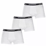 Emporio Armani Herren Mens Basic - Essential Core Logoband 3-pack Boxer Retroshorts, Weiß, M EU
