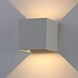 K-Bright 12W LED Wandleuchte Auf und ab Einstellbarer Lichtstrahl Außenlampe 3000K Warmweiß Wandleuchten Innen IP65 Wasserdichte(Grau)