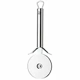 WMF Profi Plus Pizzaschneider 19,8 cm, Pizzaroller, Pizza Cutter, Cromargan Edelstahl teilmattiert, spülmaschinengeeignet