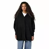 NOISY MAY Damen Nmcozy L/S Long Shacket W Hood JRS, Schwarz, L EU