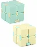 TPZORJX 2PCS Zappeln Spielzeug Infinite Cube Mini Kill Time Spielzeug Unendlicher Cube Magic Unendlicher Flip Würfel für Stress und Angst Linderung Entspannendes