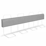 Yakimz Bettgitter für Kinder 200cm, Bettschutzgitter 5-Loch Höhenverstellbar, Rausfallschutz Bett, Kinderbettgitter, Babybettgitter Sicher, Einfach zu Montieren, Grau