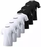 Boyzn 7er Pack Funktionsshirt Herren Kurzarm, Rundhalsausschnitt Kurzarm T-Shirts, Leicht Atmungsaktiv Sport Shirt Männer Laufshirt, Outdoor Fitnessshirt Trainingsshirt Männer Sport Oberteil 7P03-L