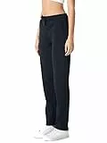 COMEOR Jogginghose Damen-Baumwolle Sporthose Lang - Sweatpants Frauen Freizeithose - Lockere Laufhosen Jogger - High Waist Trainingshose Geradem Bein Hose mit elastischem Bund und Taschen Yogahose