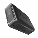 SBS NanoTube PowerBank HD, 20.000 mAh, 65 W Power Delivery, AFC, Powerbank mit Schnellladung, Technologie mit hoher Dichte, USB-C, tragbares Reiseladegerät, kompaktes Design, Schwarz