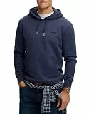 Superdry Herren-Kapuzenpullover mit Essential Logo, Heritage Navy Marl, S
