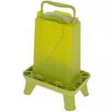 Kerbl Hobbyfarming Futterautomat mit Standfüßen, 5,5 l, grün, 19,5x28,5x39,5 cm, Geflügelautomat, Futterspender, Kunststoff, Geflügel