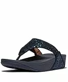 Fitflop Damen LULU Crystal Toe-Post Sandalen, Midnight Navy, 41 EU